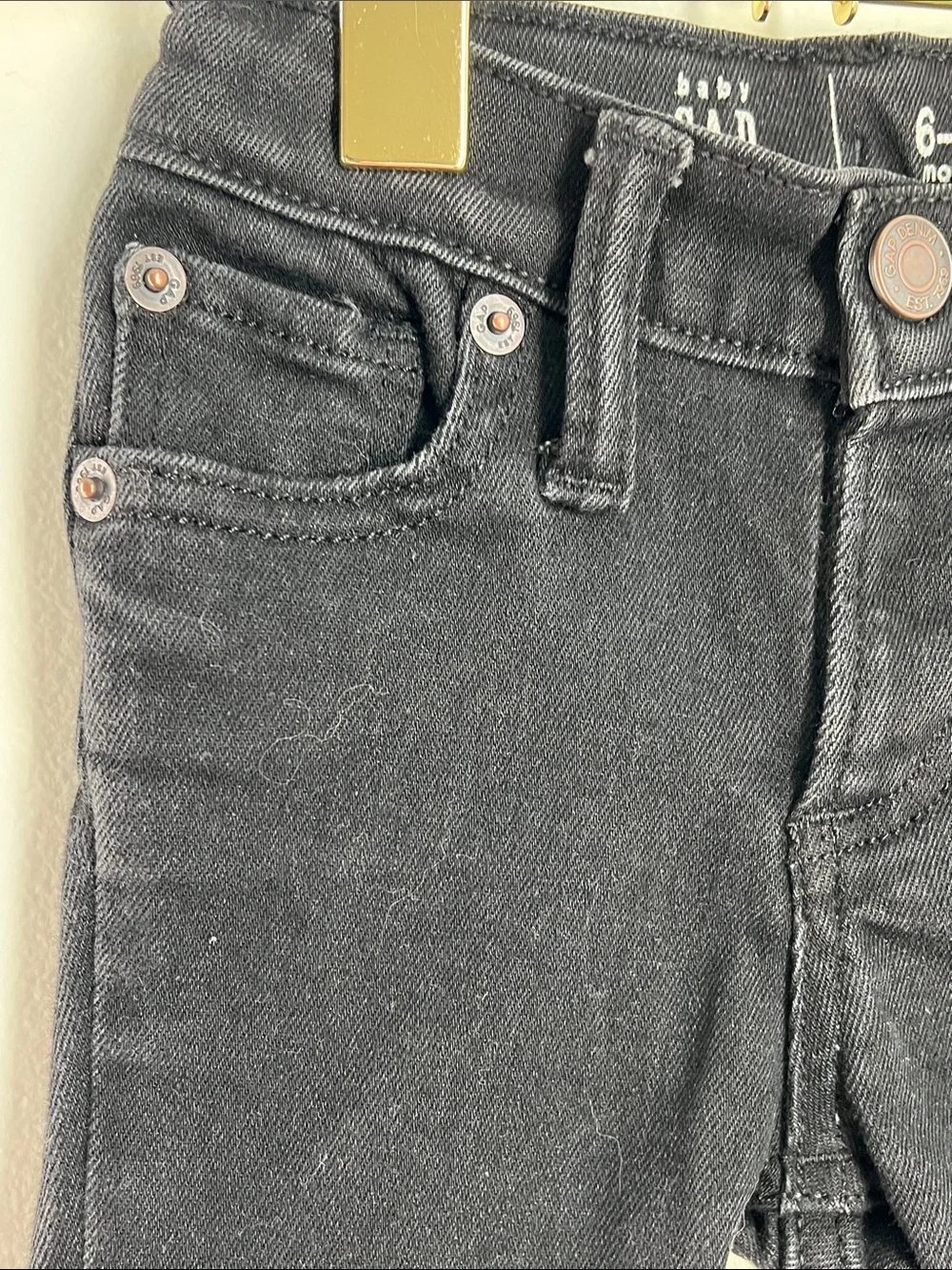 GAP | Baby Black Pull-On Skinny Denim Jeans Size 6-12 Months